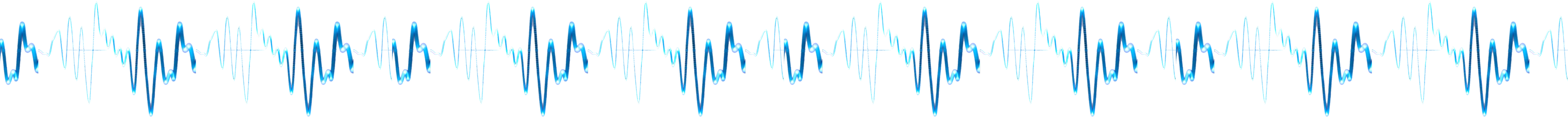 Blue soundwave graphic on a light blue background.
